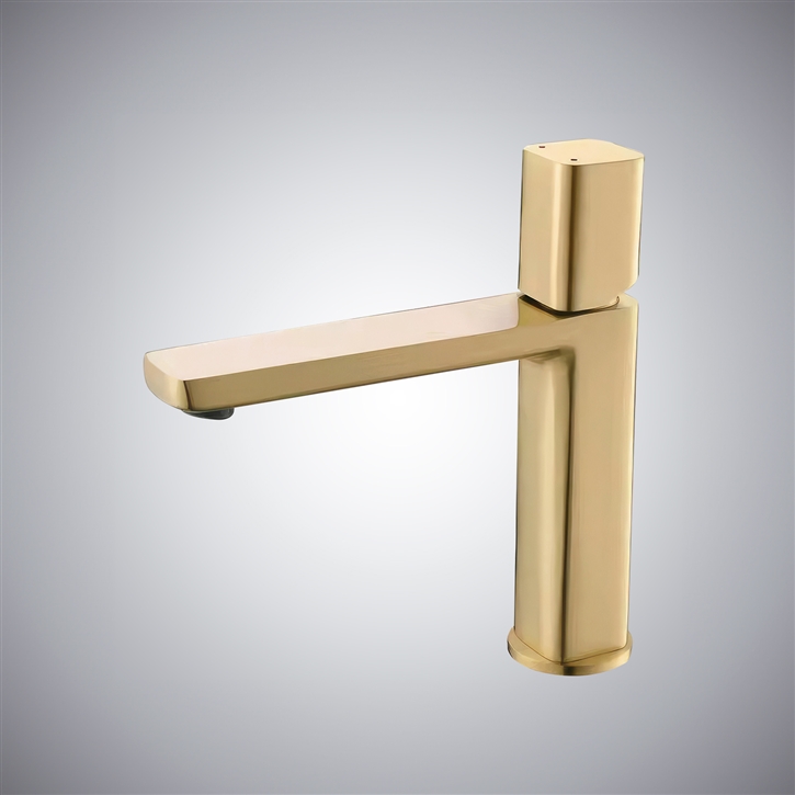 Fontana Rancate Brushed Gold Deck Mounted Bathroom Faucet